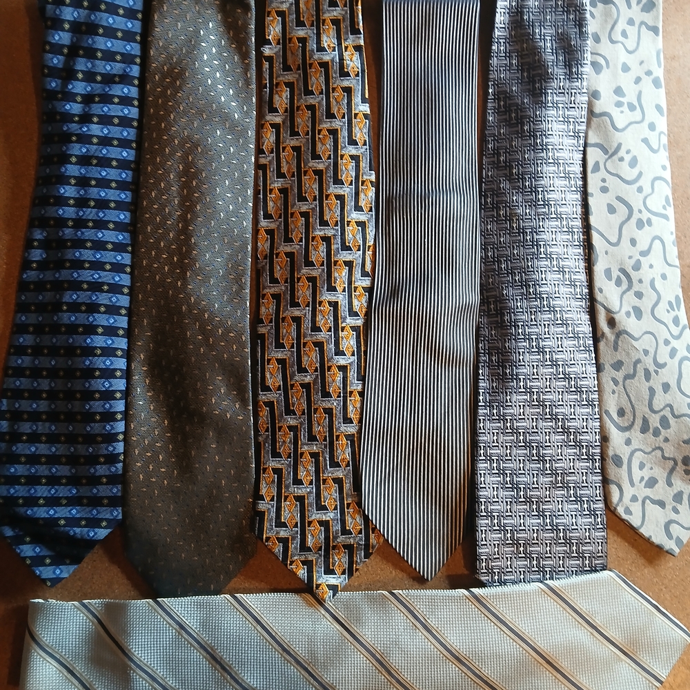 Men's Assorted Silk Patterned Ties Sold Separately